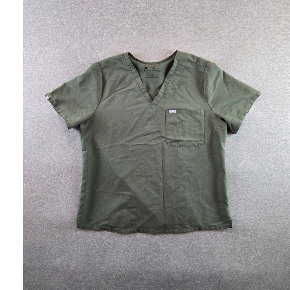 Figs Scrub Top Womens XXL 2XL Green Catarina One Pocket Stretch Medical FW1000